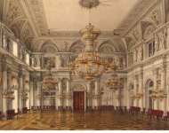 Ukhtomsky Konstantin Andreyevich Interiors of the Winter Palace. The Concert Hall - Hermitage